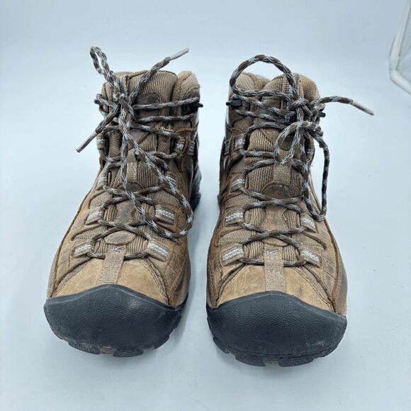 Keen Boots Womens 7.5 Brown Targhee II Mid Waterproof Hiking 1004114 PF Insoles - Picture 1 of 10